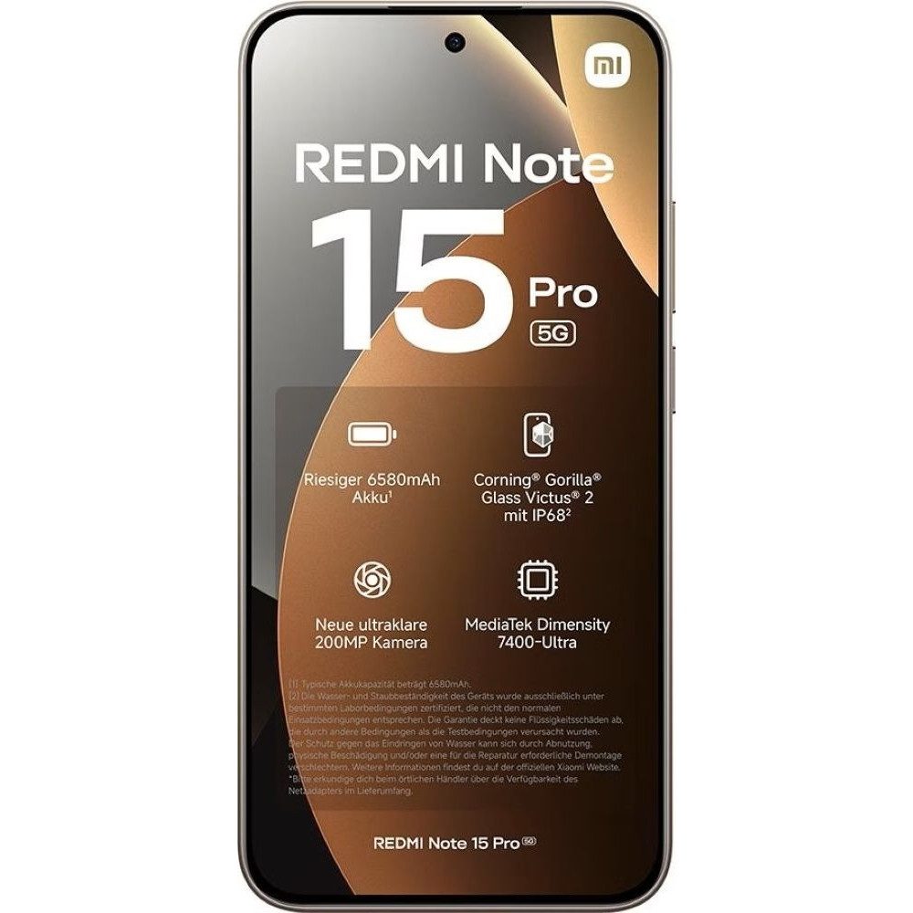 Xiaomi Redmi Note 15 Pro 5G 512 GB / 8 GB - Smartphone - titanium Smartphone (6,83 Zoll, 512 GB Speicherplatz)