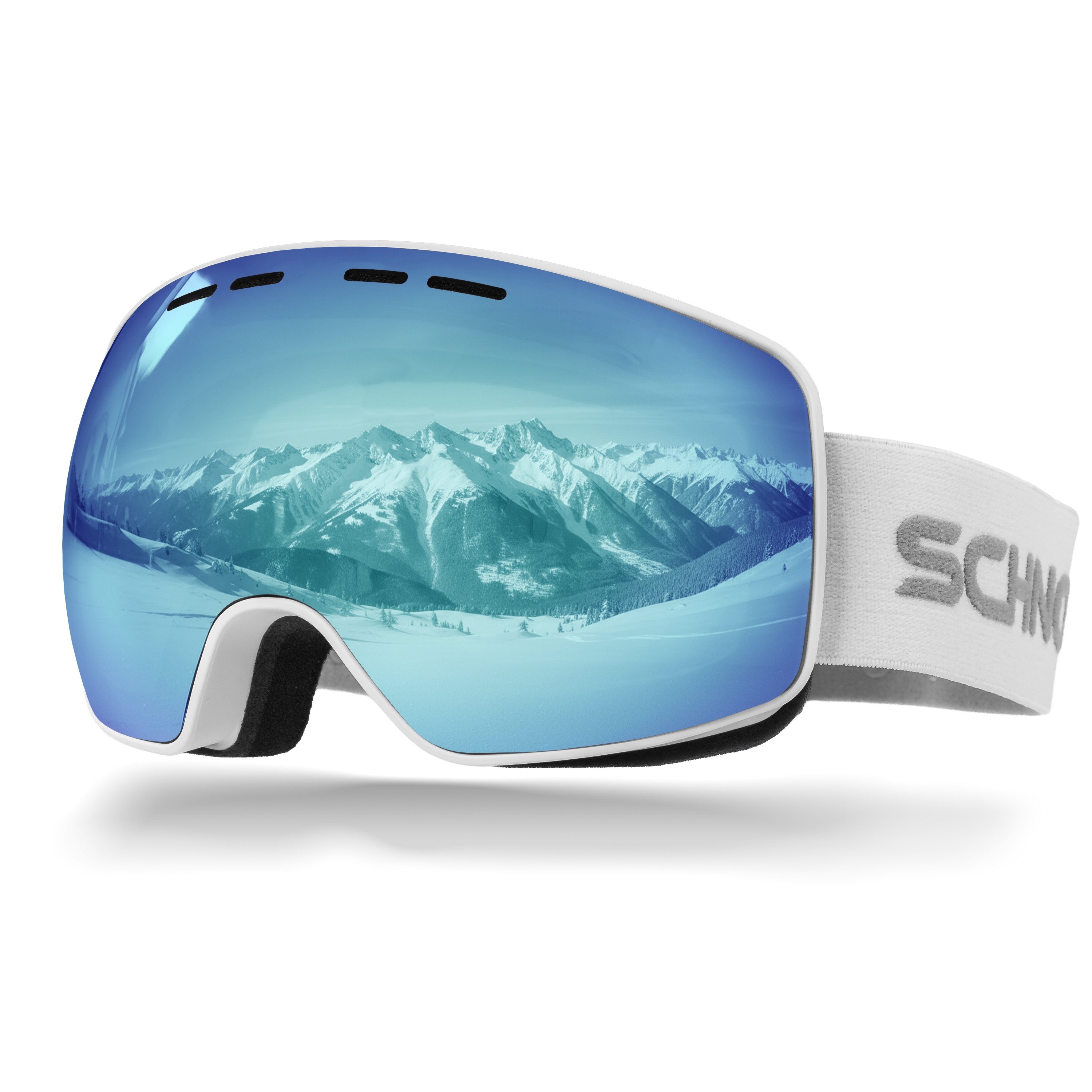 SCHNORR Sportbrille Schnorr Skibrille Ventra - Sphärisch, Eis Blau (S3), Full REVO, Anti, (1-St), Full REVO-Beschichtung Eis Blau (S3)