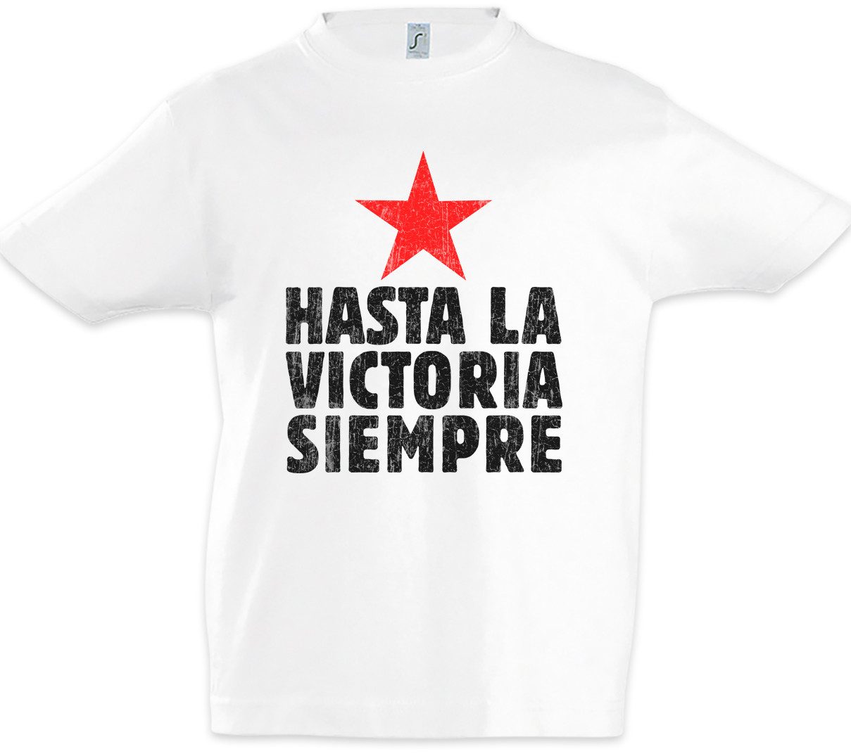 Print-Shirt Hasta La Victoria Siempre I Kinder T-Shirt Fidel Cuba Castro Portrait