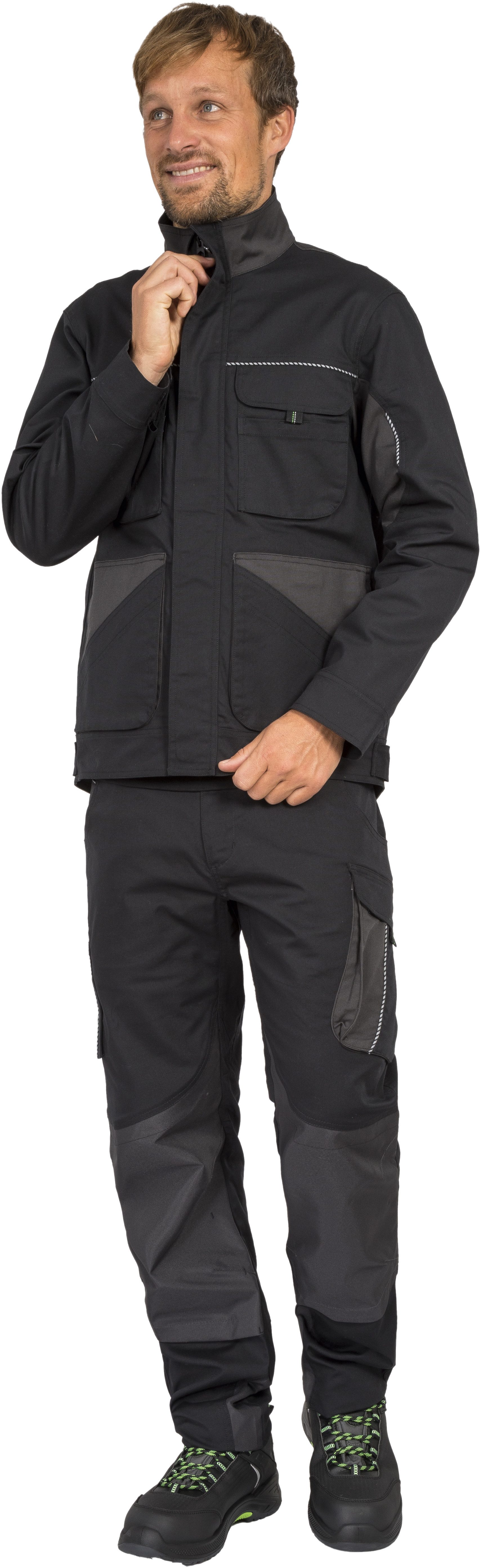 Leibwächter Arbeitshose Dynamic-Line Herren Bundhose mit Knietaschen Arbeitskleidung atmungsaktiver Stretchstoff mit Elasthan auch Übergröße