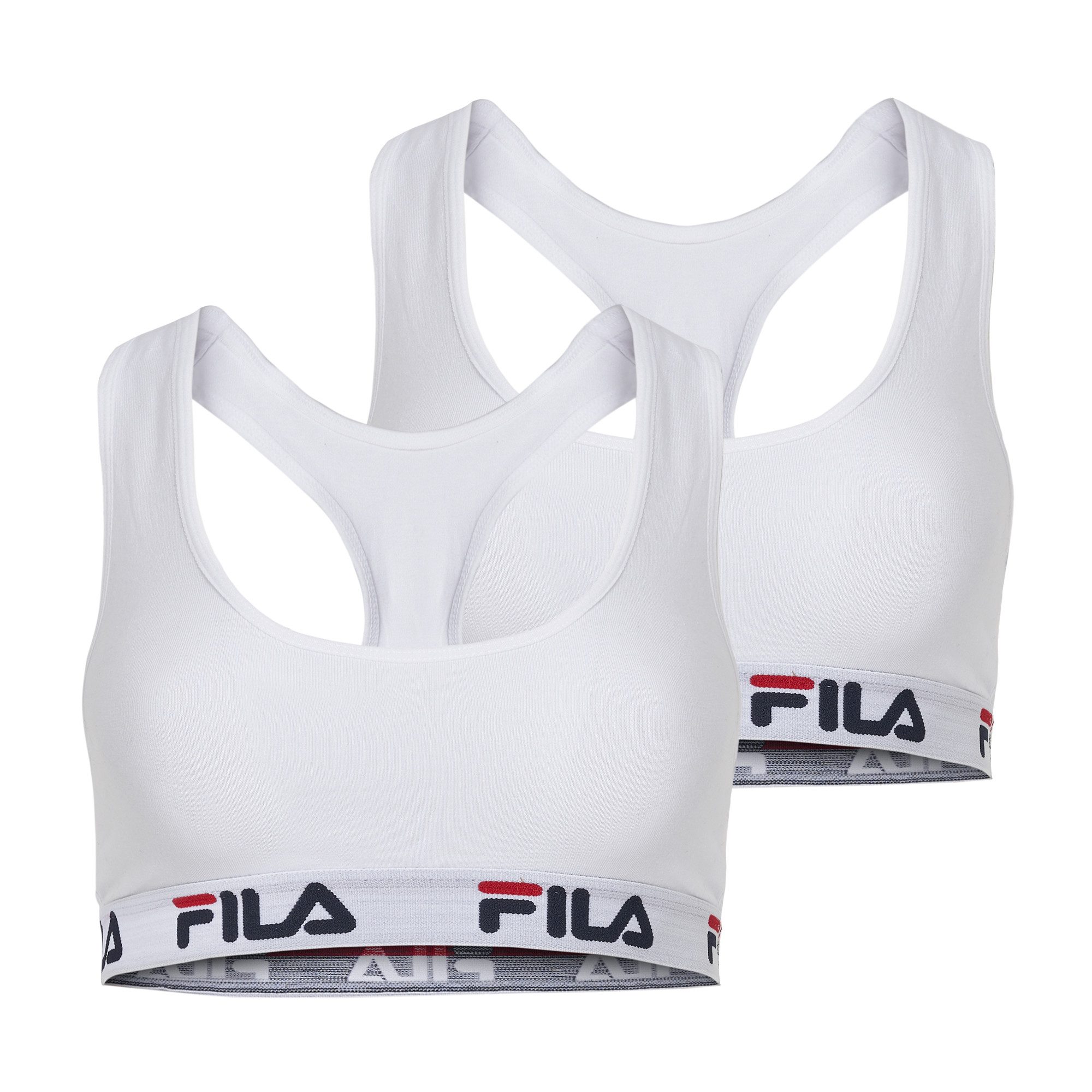 Fila Bustier WOMAN BUSTIER (2er Pack) ohne Polsterung und ohne Bügel, Racerbackrücken
