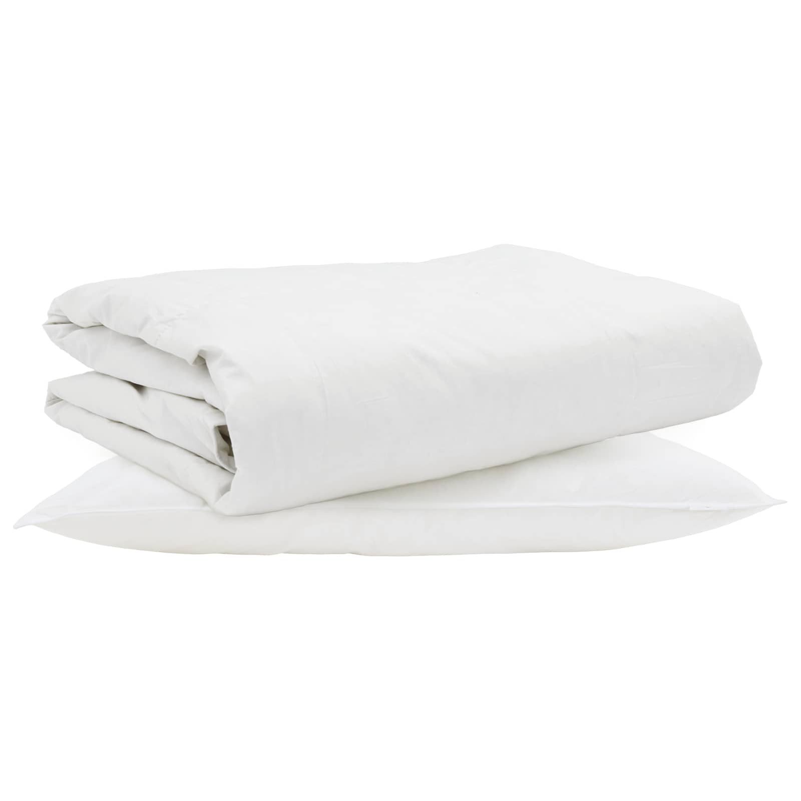 vidaXL Bettwäsche Sommerdecke mit Kissen 2 stk. Weiß Daunenfeder, Daunenfeder, 2 teilig