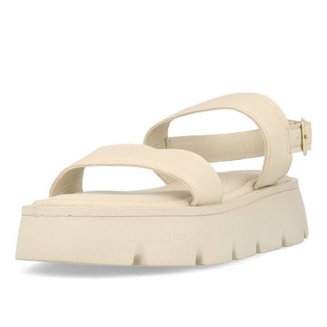 Tamaris Tamaris 1-28713-20-458 Leder Plateau Sandale Damen Ivory Uni Sandale