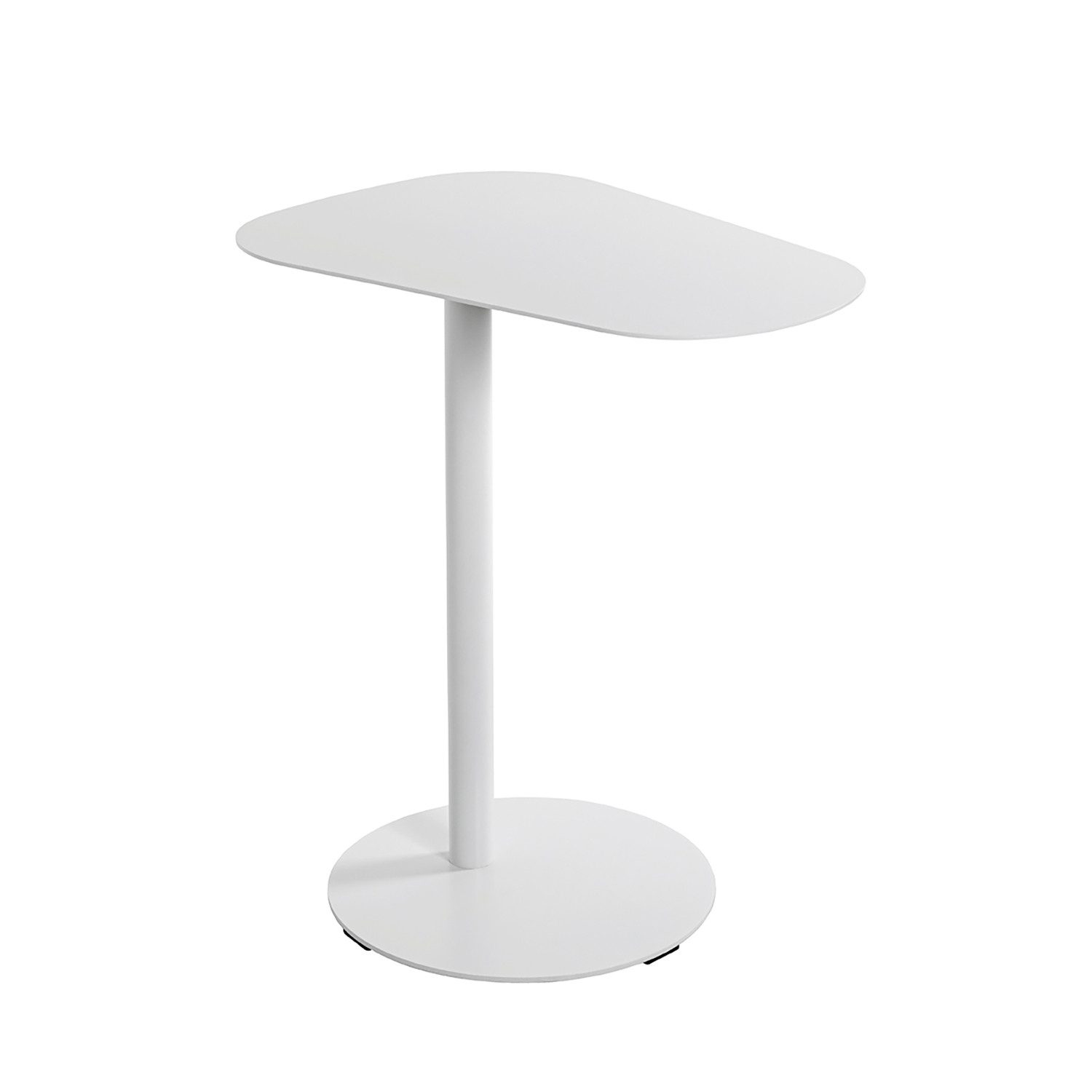 Beistelltisch Tisch - weiß aus Metall - H. 60cm x B. 53cm - Wohnzimmertisch