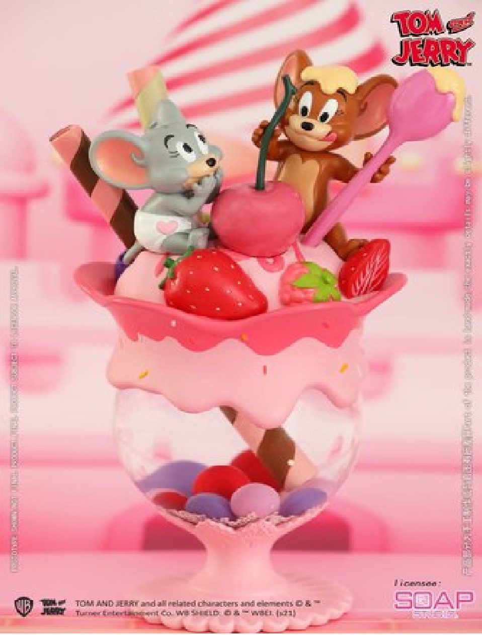 Warner Bros. Schneekugel Tom &amp; Jerry Erdbeerparfait