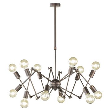 etc-shop Hängeleuchte, Leuchtmittel nicht inklusive, Pendelleuchte Wohnzimmer Industrial Sputnik Kronleuchter Deckenlampe