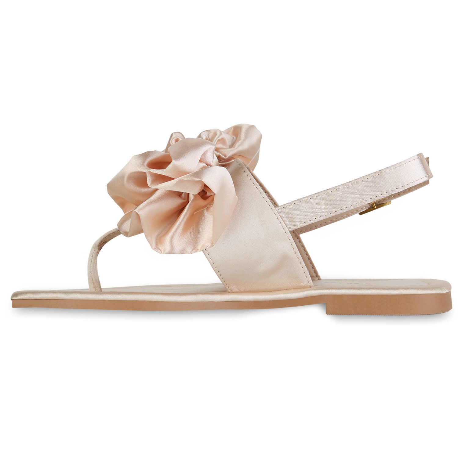 VAN HILL 840450 Zehentrenner Damen Zehentrenner Sandalen Satinoptik Schleif günstig online kaufen