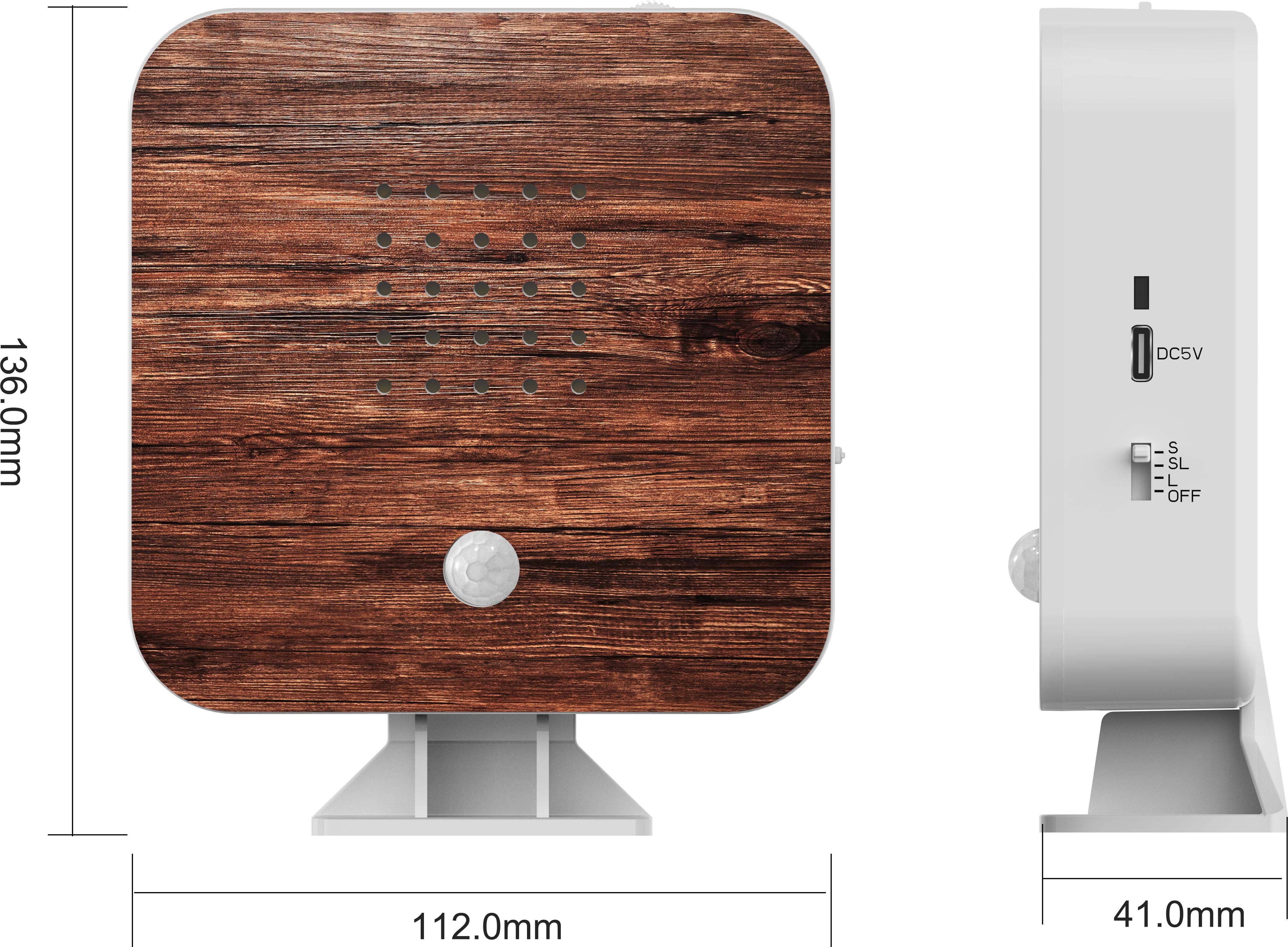 Northpoint LED Dekolicht Naturgeräuschebox Vogelzwitscher Bewegungsmelder Licht Aufladbar – Bild 3 von 5
