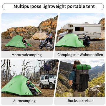 Naturehike Kuppelzelt Ultraleicht, freistehend, wasserdicht Campingzelt für 2 Personen, zum Wandern, für Camping, Outdoor, Radfahren, Motorrad