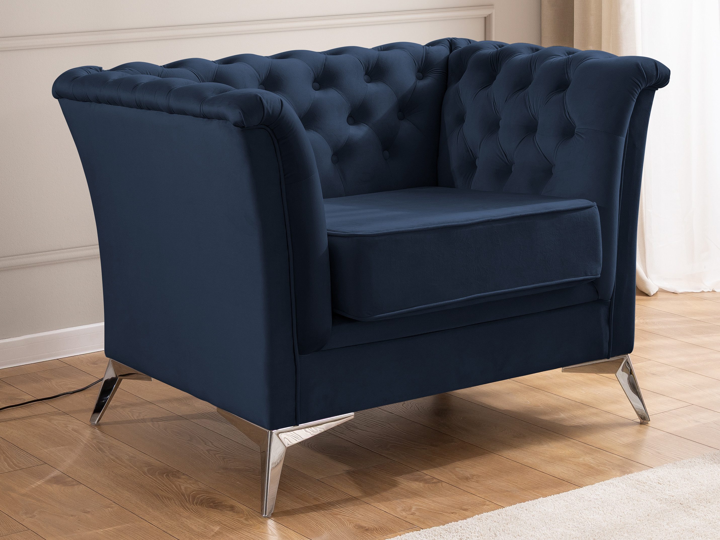 S-Style Möbel Chesterfield-Sessel Whitby aus Samt günstig online kaufen