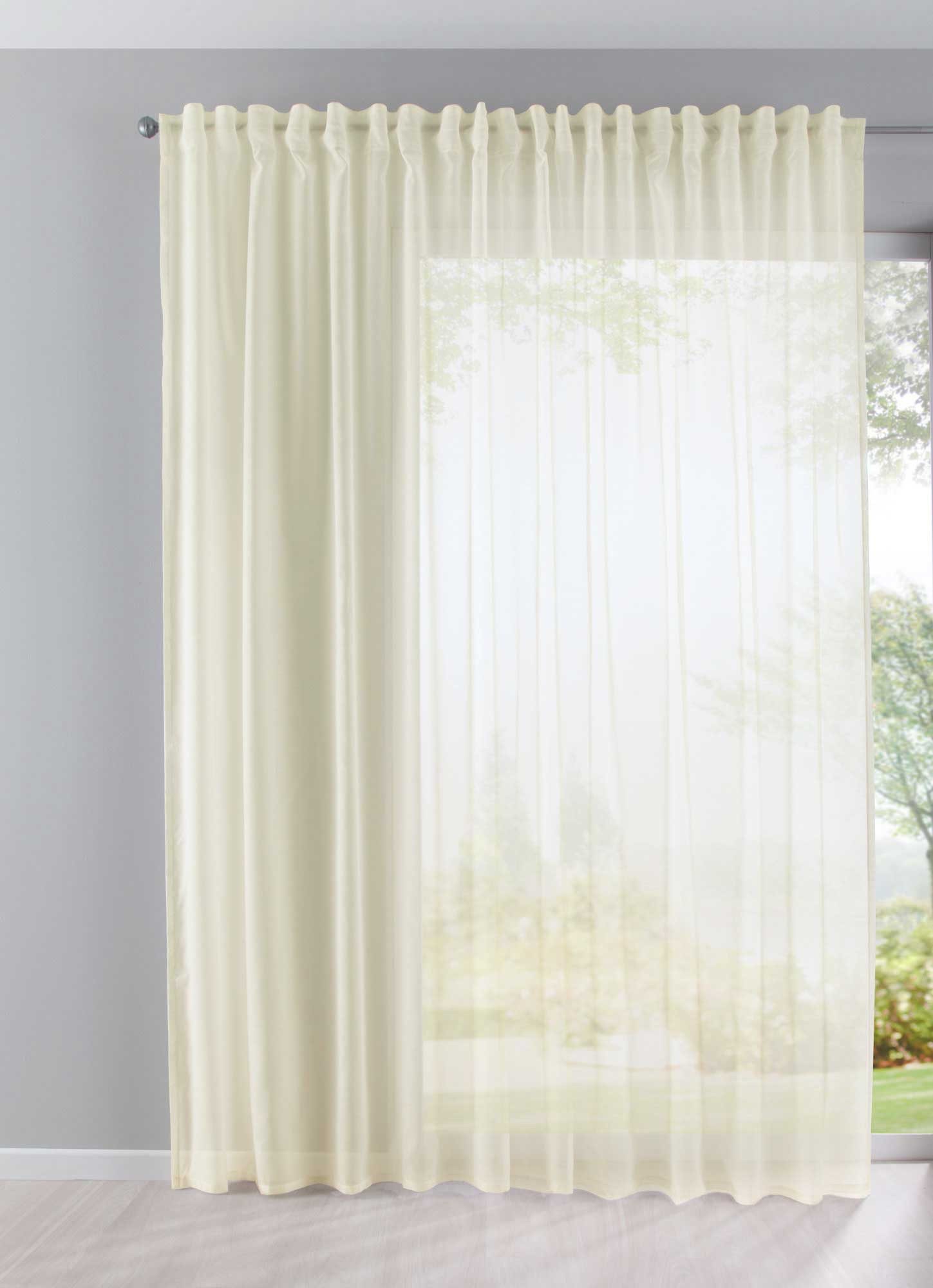 Gardinenbox Gardine (1 St), verdeckte Schlaufen, transparent, Batist, Store günstig online kaufen