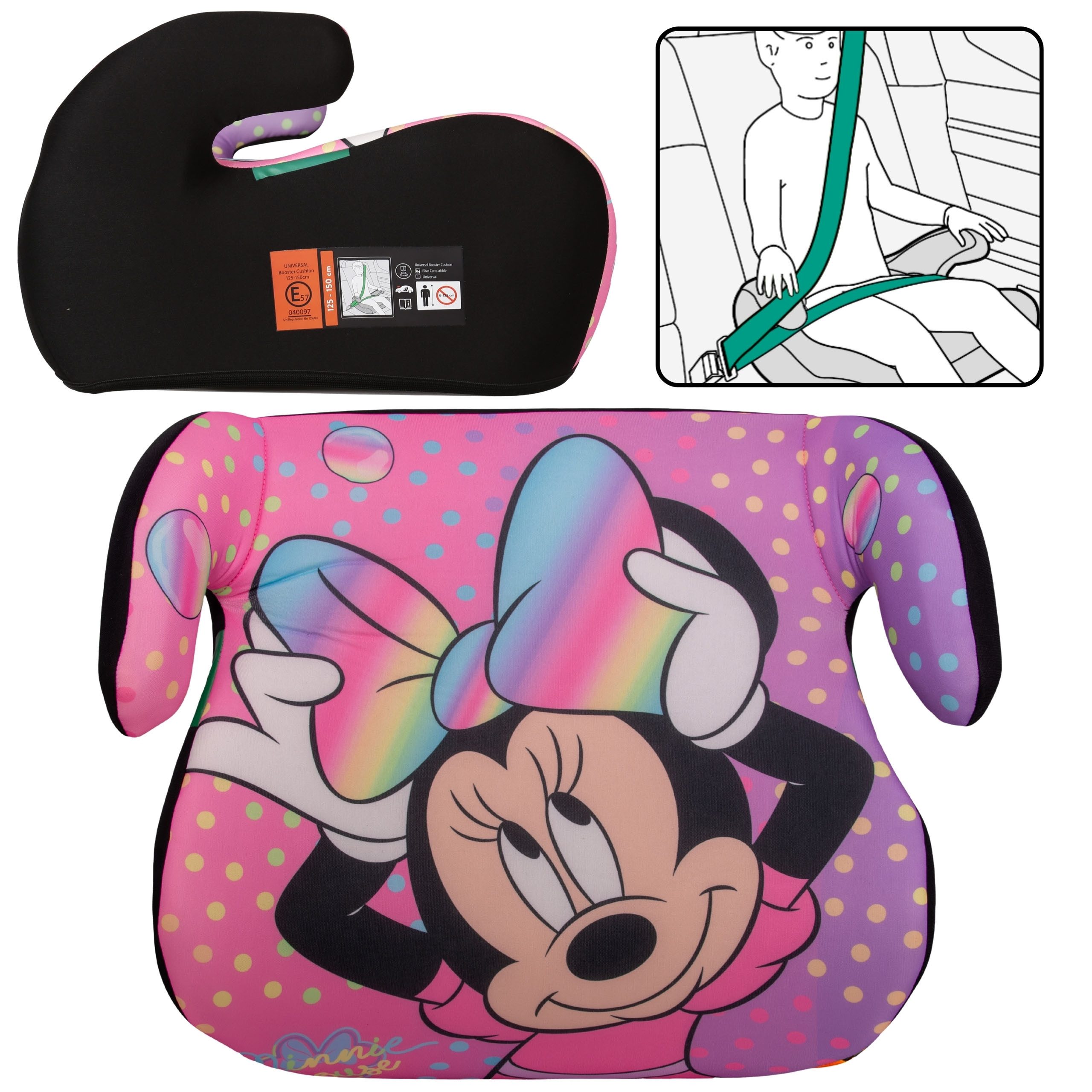 Sarcia.eu Kindersitzerhöhung Disney Minnie Mouse Sitzerhöhung fürs Auto, 22–36 kg, 125–150 cm