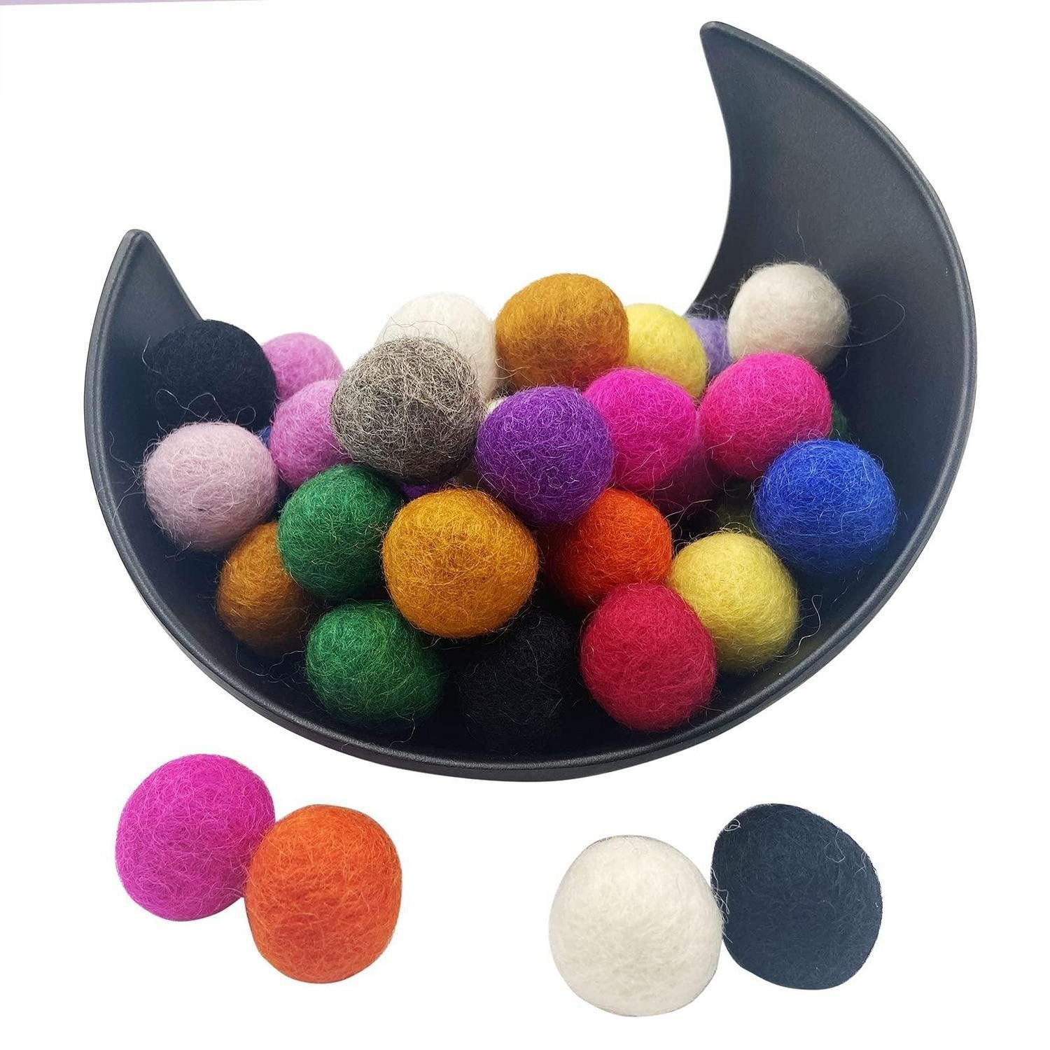 LuxusKollektion Girlande Filzbälle 2cm 50er Mischfarbe