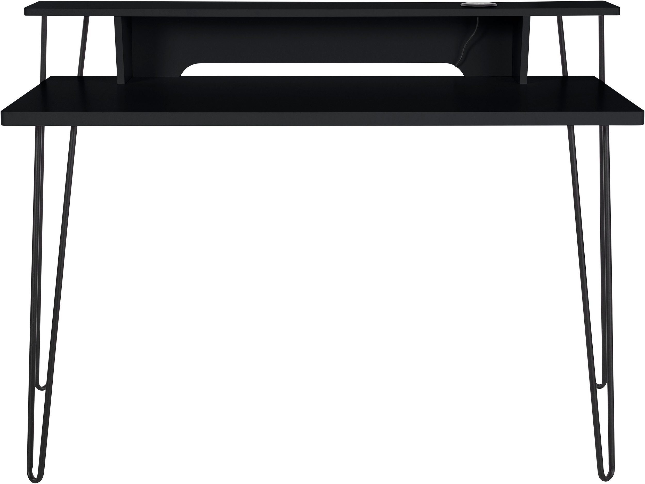 mit Schubladen loft24 2 kabelloser schwarz und Ladestation Newline, Schreibtisch