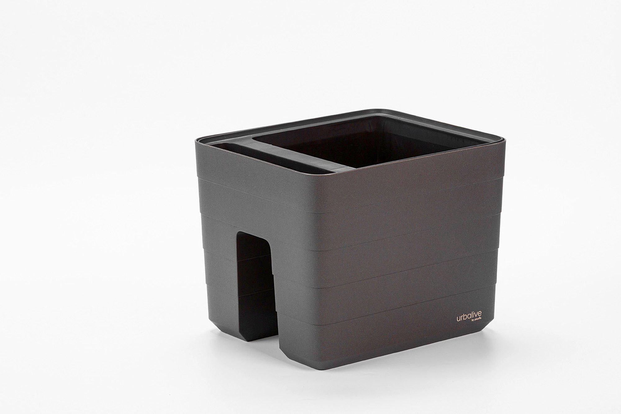 PLASTIA Blumentopf Plastia Blumenkasten Berberis Geländertopf Wasserspeicher Grau