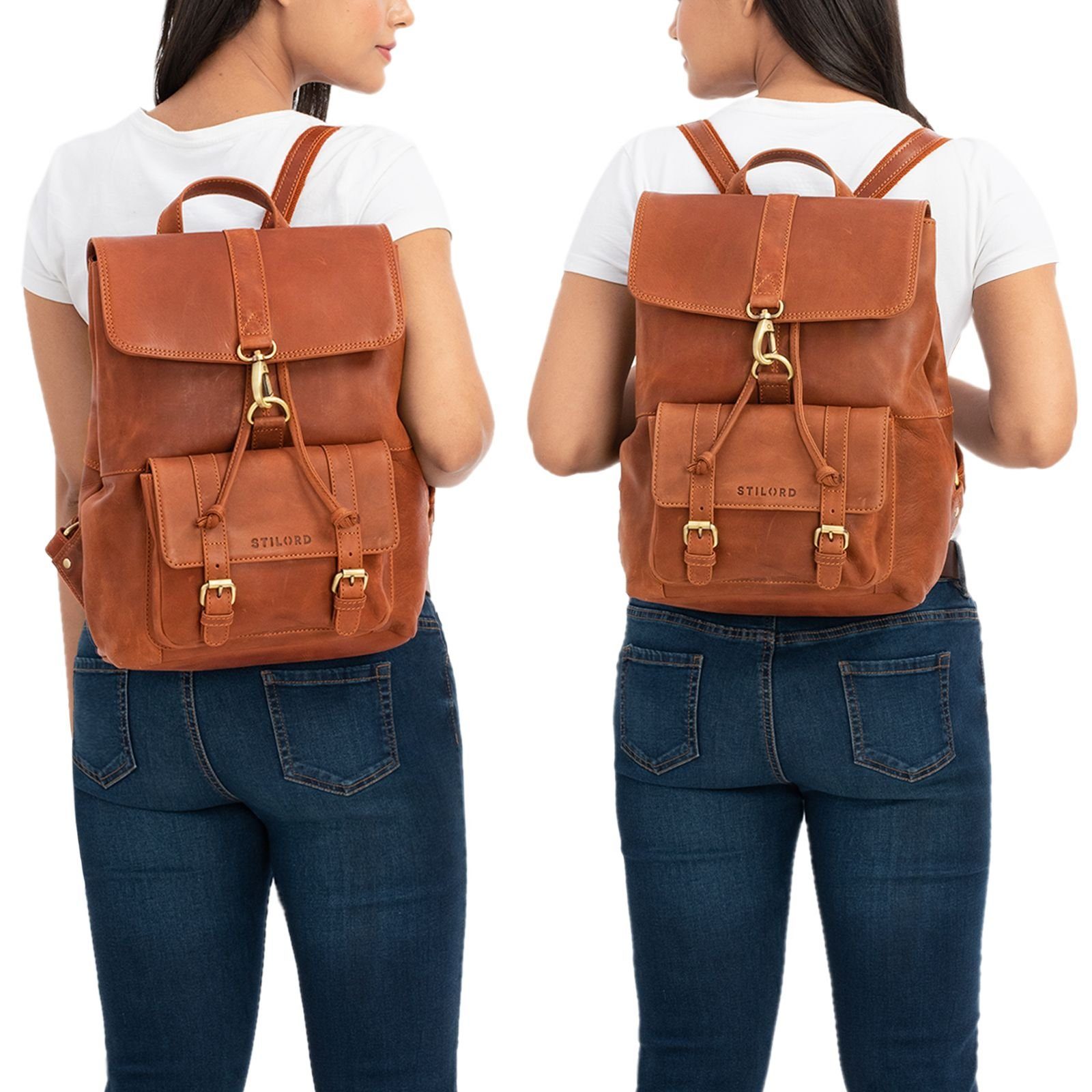 STILORD Cityrucksack "Kacey" Daypack Damen Leder 13.3 Zoll Lederrucksack Un günstig online kaufen