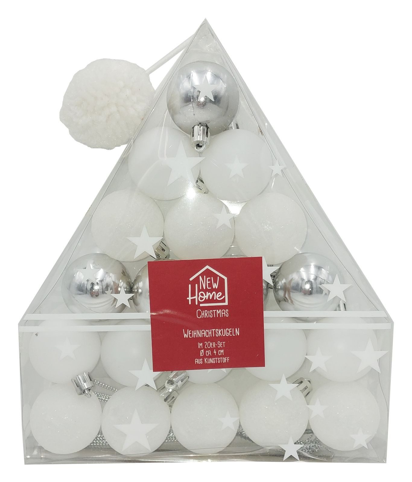 BURI Weihnachtsbaumkugel Weihnachtsbaumkugeln 20er-Set 4cm Christbaumschmuck Weihnachtsdeko Bau (20 St)