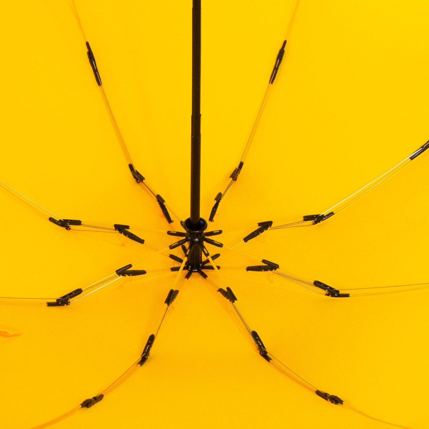 öffnender mit bunten Reverse umgekehrt Taschenregenschirm Speichen iX-brella stabilen Fiberglas-Automatiksch, gelb