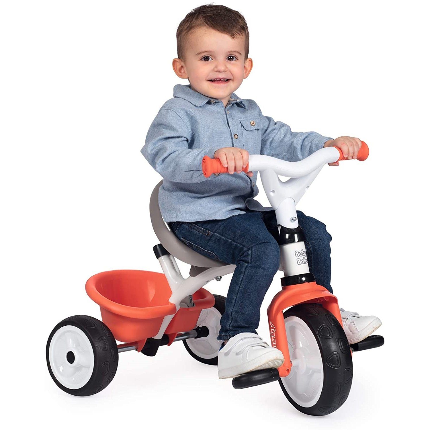 Smoby Dreirad 741105 Dreirad Baby Balade, Rot