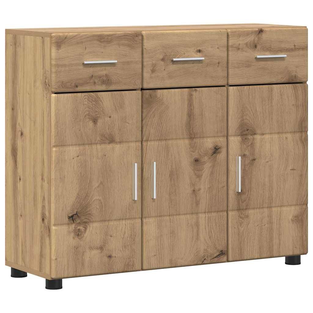 vidaXL Sideboard 88,5 x 30,5 x 73 cm Sideboard Schrank Wohnzimmer Artisan-Eiche 88,5