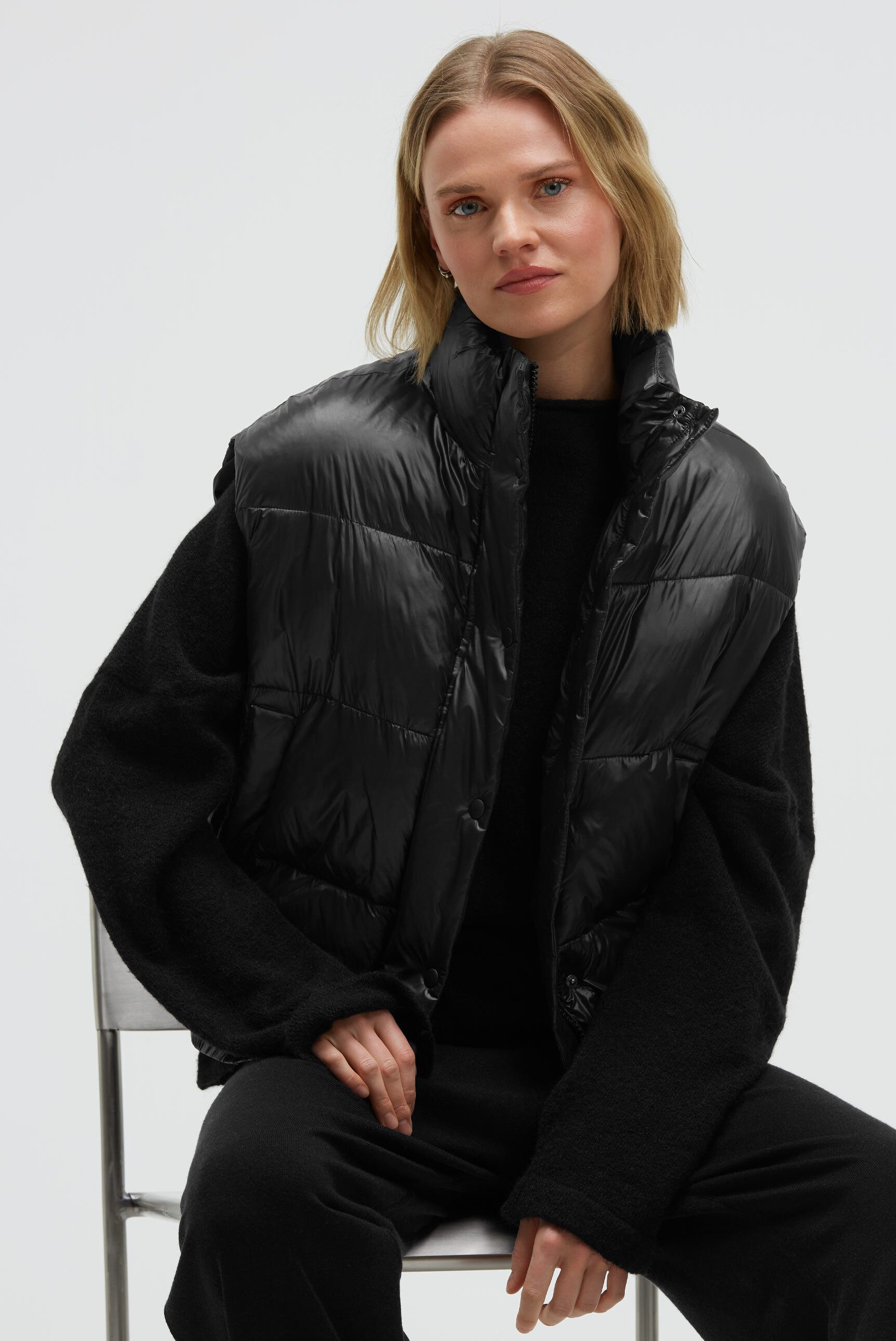 SENSES.THE LABEL Steppweste mit elastischem Saumabschluss