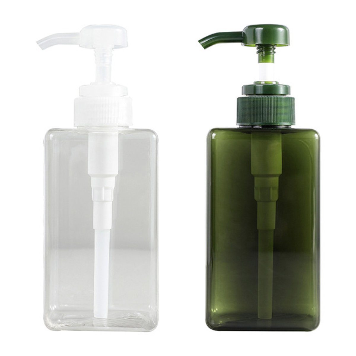Jormftte Seifenspender Seifenspender Kunststoff, Pumpspender Plastik,für Shampoo,Dusche Transparent2