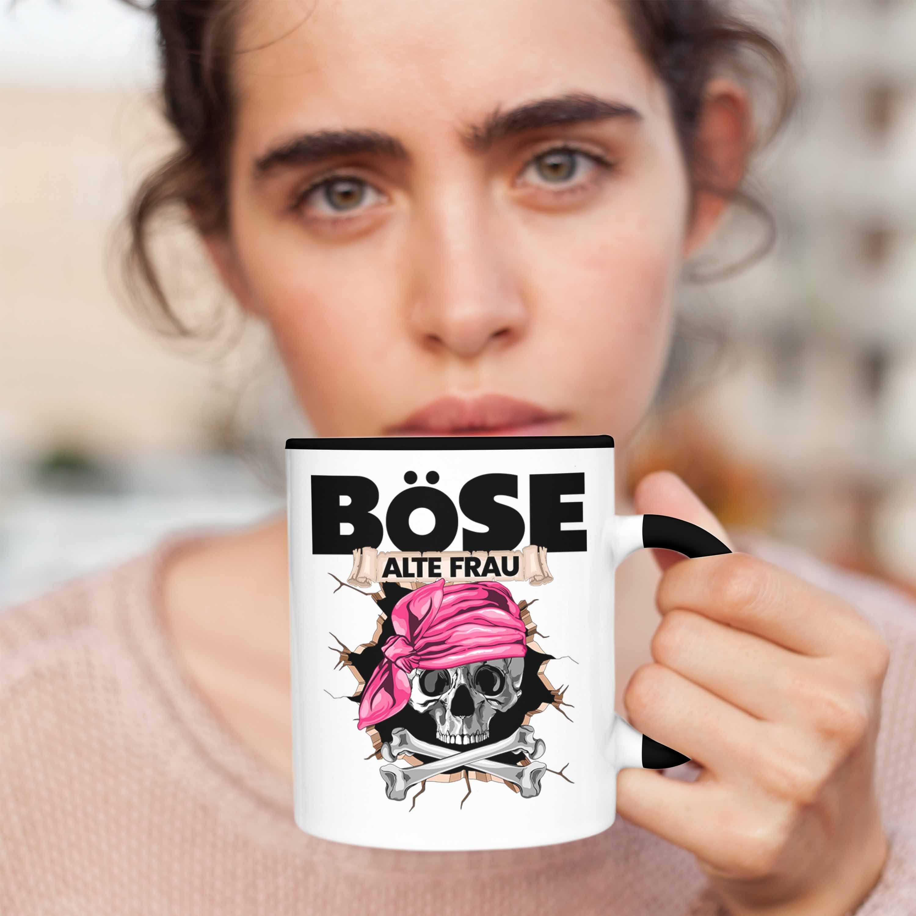 Tasse Trendation Frauen Geschenk Böse Geschenkidee Kaffee-B Frau Piratin Alte Schwarz für Tasse