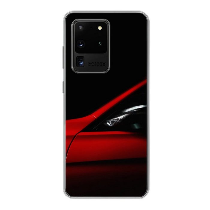 MuchoWow Handyhülle Roter Sportwagen Phone Case Handyhülle Samsung Galaxy S20 Ultra Silikon Schutzhülle