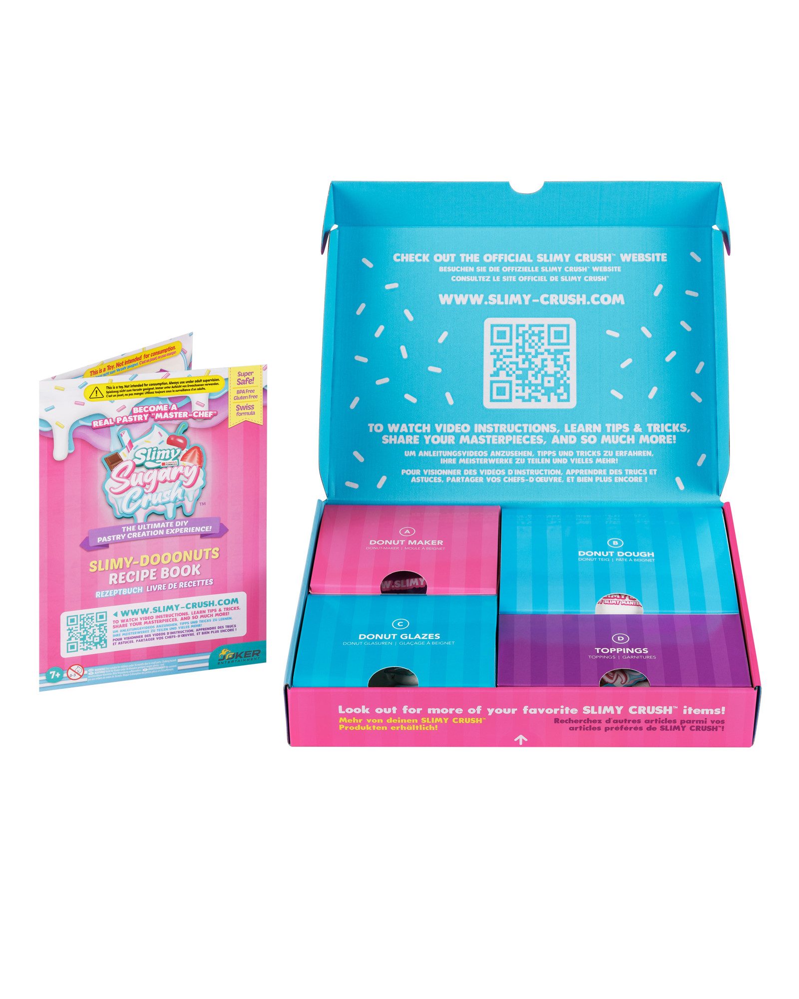 Slimy® Knetform-Set Sugary Crush - Dooonuts (1-tlg), Slime und Knete Kreativ-Set zum selber Mischen, Formen und Dekorieren