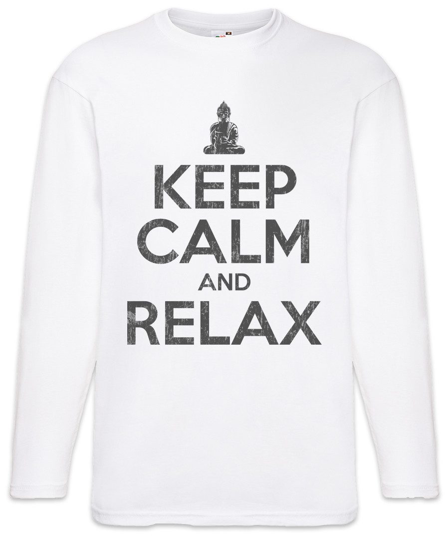 Urban Backwoods Langarmshirt Keep Calm And Relax Langarm T-Shirt Schlafen Schlaf Chill Chiller (1-tlg) Relaxing Sleep Sleeping Siesta