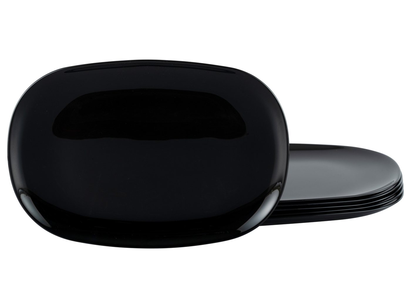 CreaTable Barbecueteller Italien Party Schwarz, (6 St)