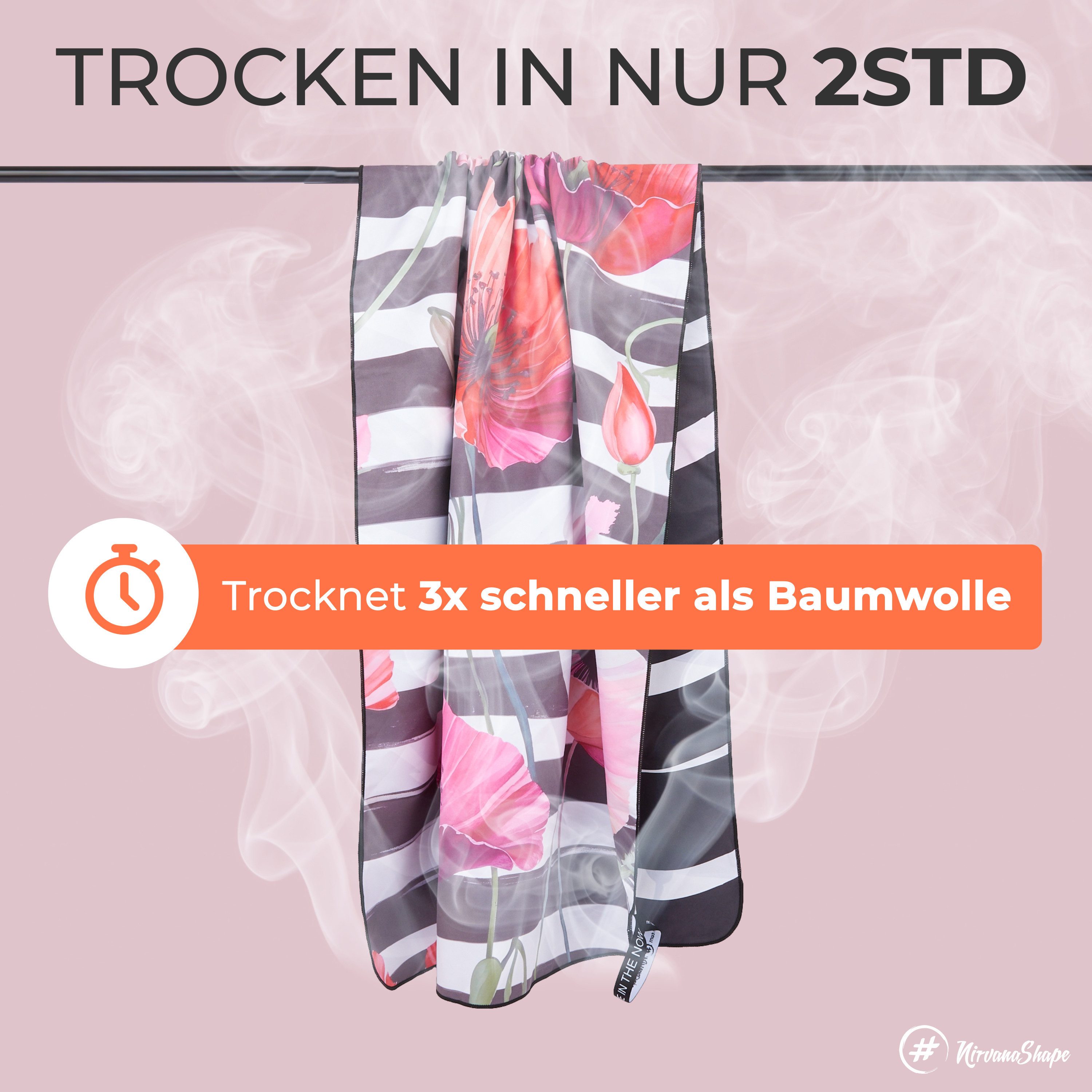 NirvanaShape Strandtuch Reise Handtuch Strandtuch XXL - Strandhandtuch, Mikrofaser Badetuch – Bild 5 von 5