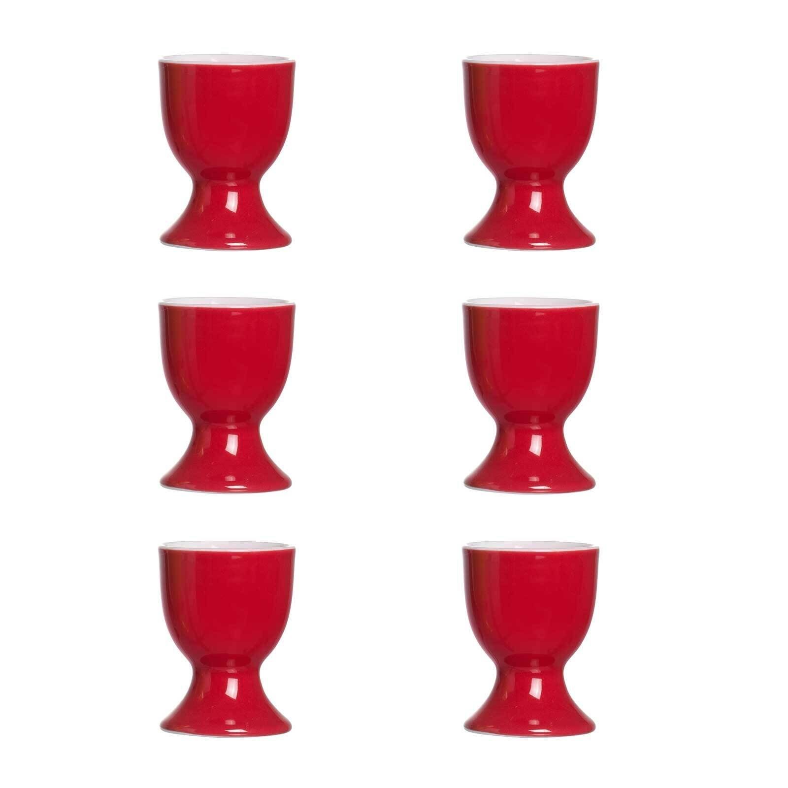 Ritzenhoff & Breker Eierbecher Doppio Eierbecher ø 5.0 cm 6er Set, (6er Set, 6-tlg., 6x Eierbecher) Rot