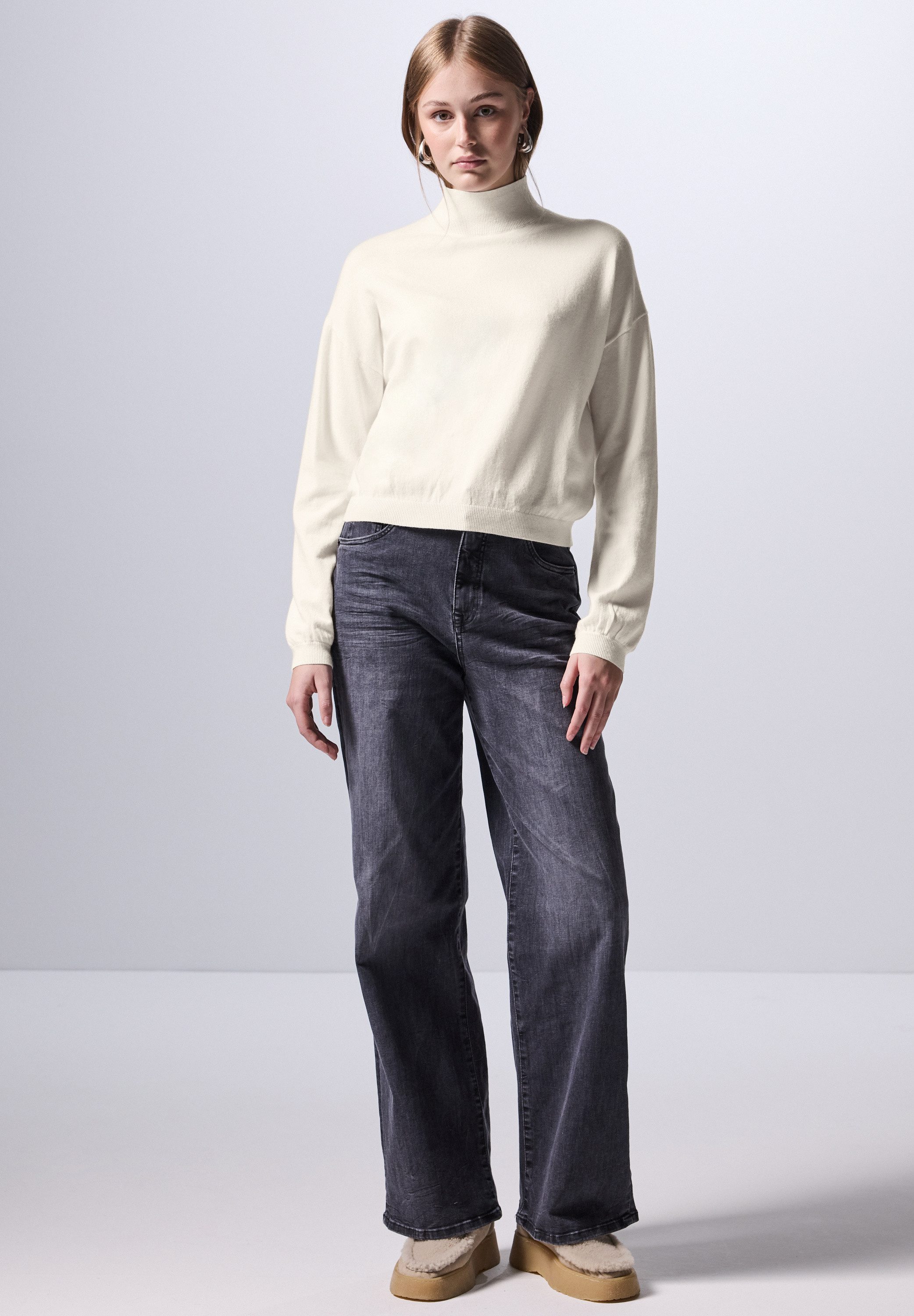 STREET ONE STUDIO Strickpullover mit Elastiksaum