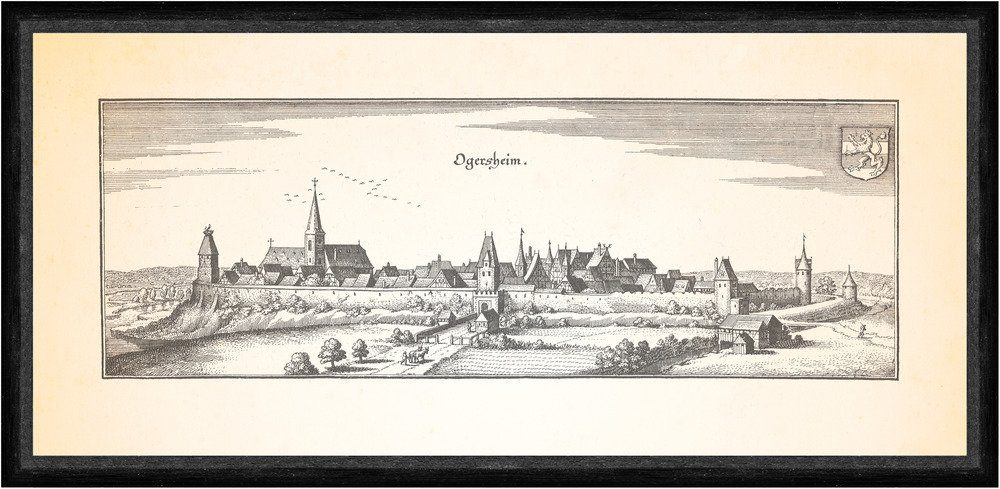 Kunstdruck Ogersheim Oggersheimer Schloß Loretokapelle Oberschultheißerei Faks_Me