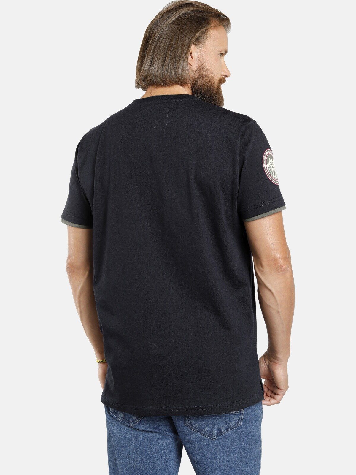 Jan Vanderstorm T-Shirt SÖLVE aus robustem Baumwolljersey – Bild 2 von 5