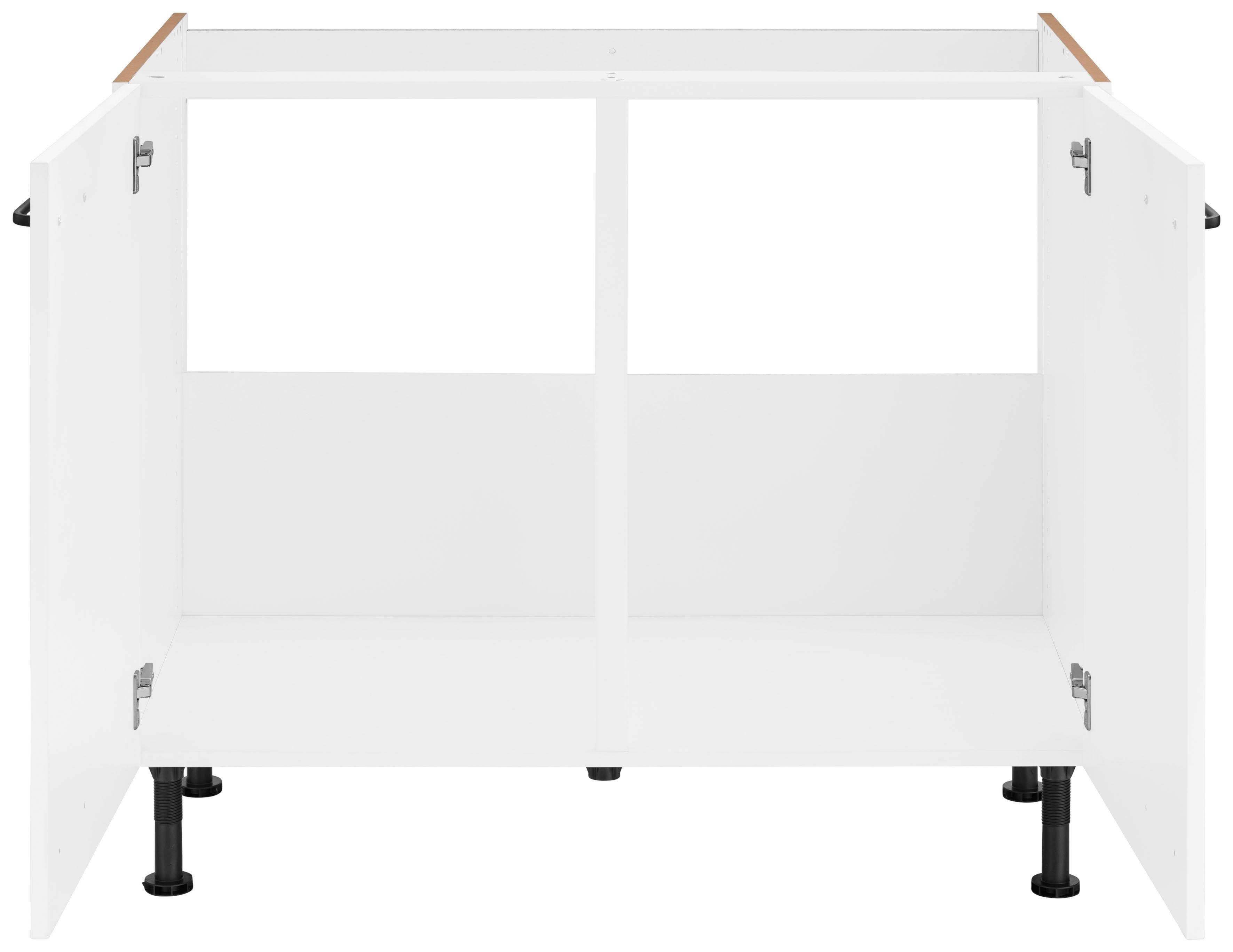 OPTIFIT Spülenschrank Elga mit Soft-Close-Funktion, höhenverstellbaren Füßen, Breite 100 cm