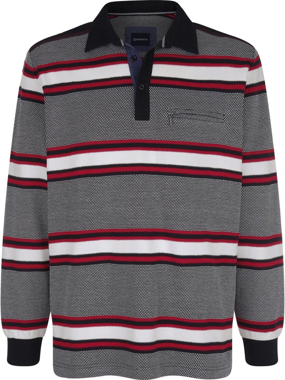 Babista Sweatshirt LUCCAVERA mit gefärbtem Streifendesign