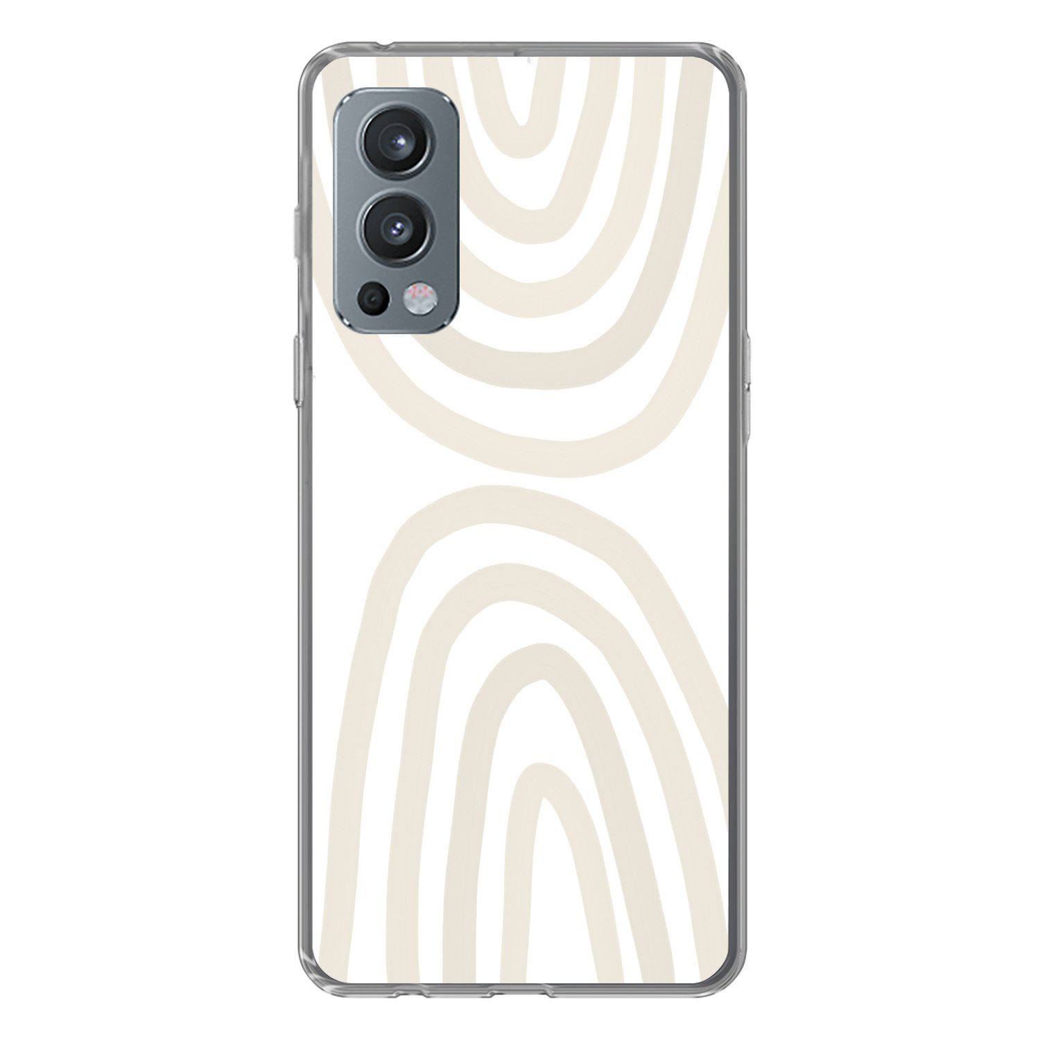 MuchoWow Handyhülle für OnePlus Nord 2 5G Regenbogen - Pastell - Design - Abstrakt, Phone Case, Silikon, Schutzhülle Dünn