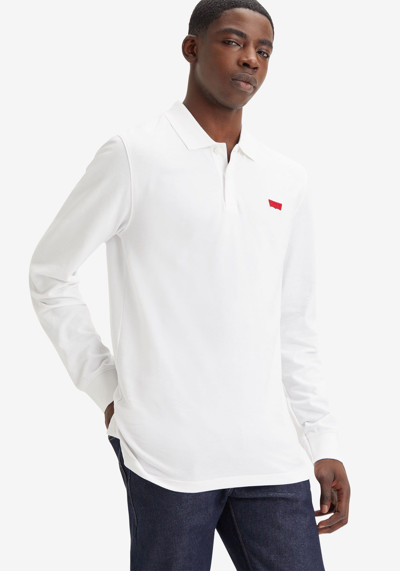Levi's® Langarm-Poloshirt mit Logo Stickerei günstig online kaufen