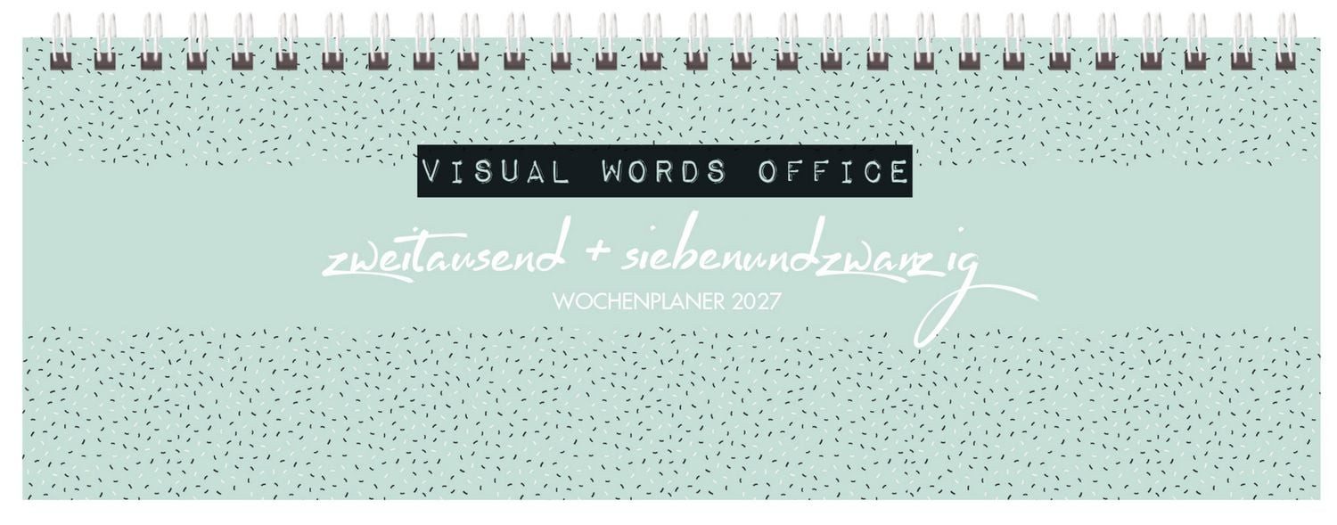 Wandkalender Tischquerkalender Visual Words Office 2027 1 Woche 2 Seiten; Tischkale