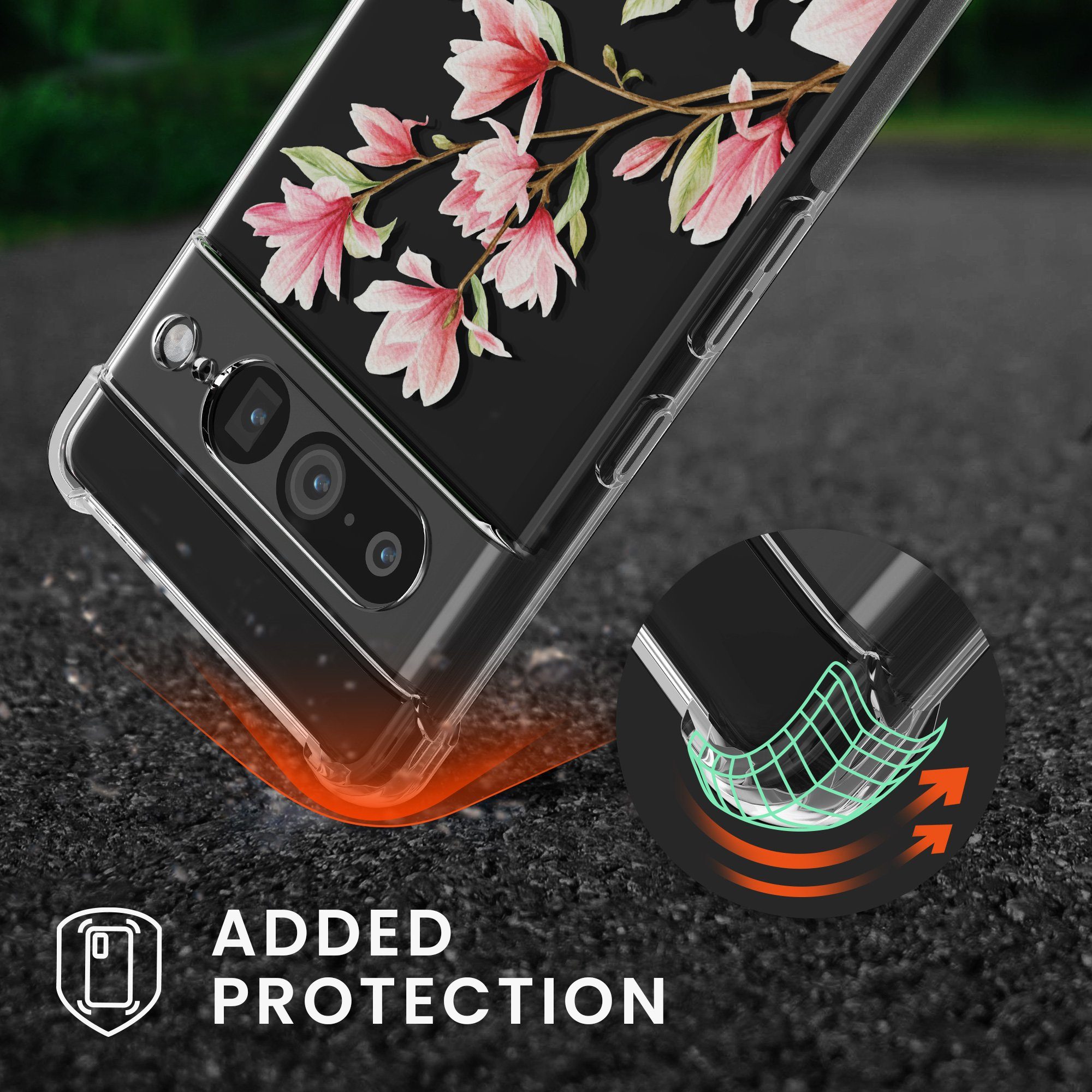 kwmobile Handyhülle Hülle für Google Pixel 7 Pro, Silikon Handyhülle mit Kette - Handykette Handyband – Bild 2 von 5