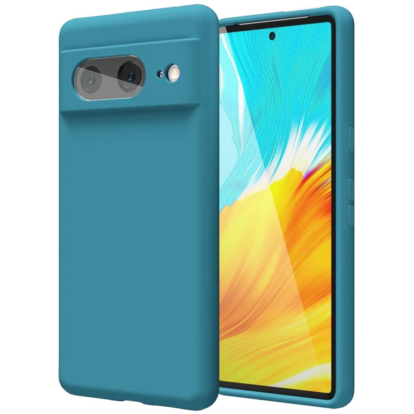 CoolGadget Handyhülle Silikon Colour Series Slim Case für Google Pixel 8 6,2 Zoll, Hülle weich Handy Cover für Pixel 8 Schutzhülle Innenfleece
