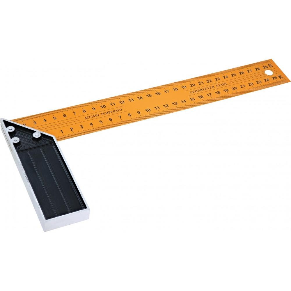 Triuso Schreinerwinkel Tischlerwinkel 300 mm, mit Alu-Schenkel und gelbem Stahlblatt