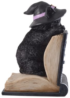 Vogler direct Gmbh Buchstütze Hexenkatzen mit Hut als Buchstütze (2 St), aus Kunststein, Größe: L/B/H ca. 28x12x20cm