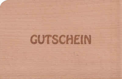 Postkarte Holzpostkarte "Gutschein"