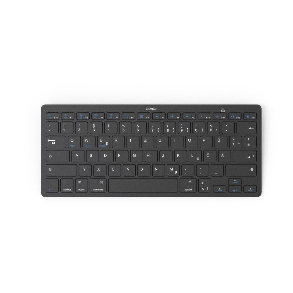 Hama Hama KEY4ALL X510 Bluetooth Tastatur schwarz Ultra-Slim-Bluetooth-Tastatur (Schlankes Design für unterwegs)