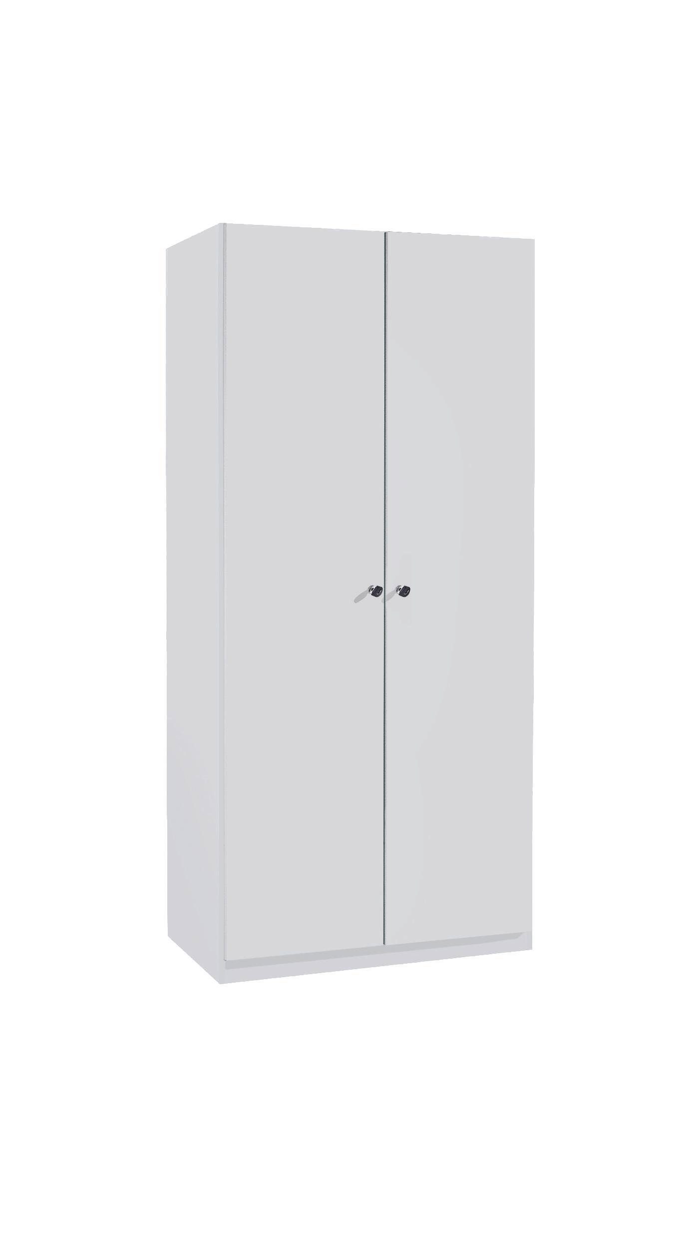 Kindermöbel 24 Schranksystem Caro weiß 2 Türen B 91 cm - H 197 cm | Schranksysteme