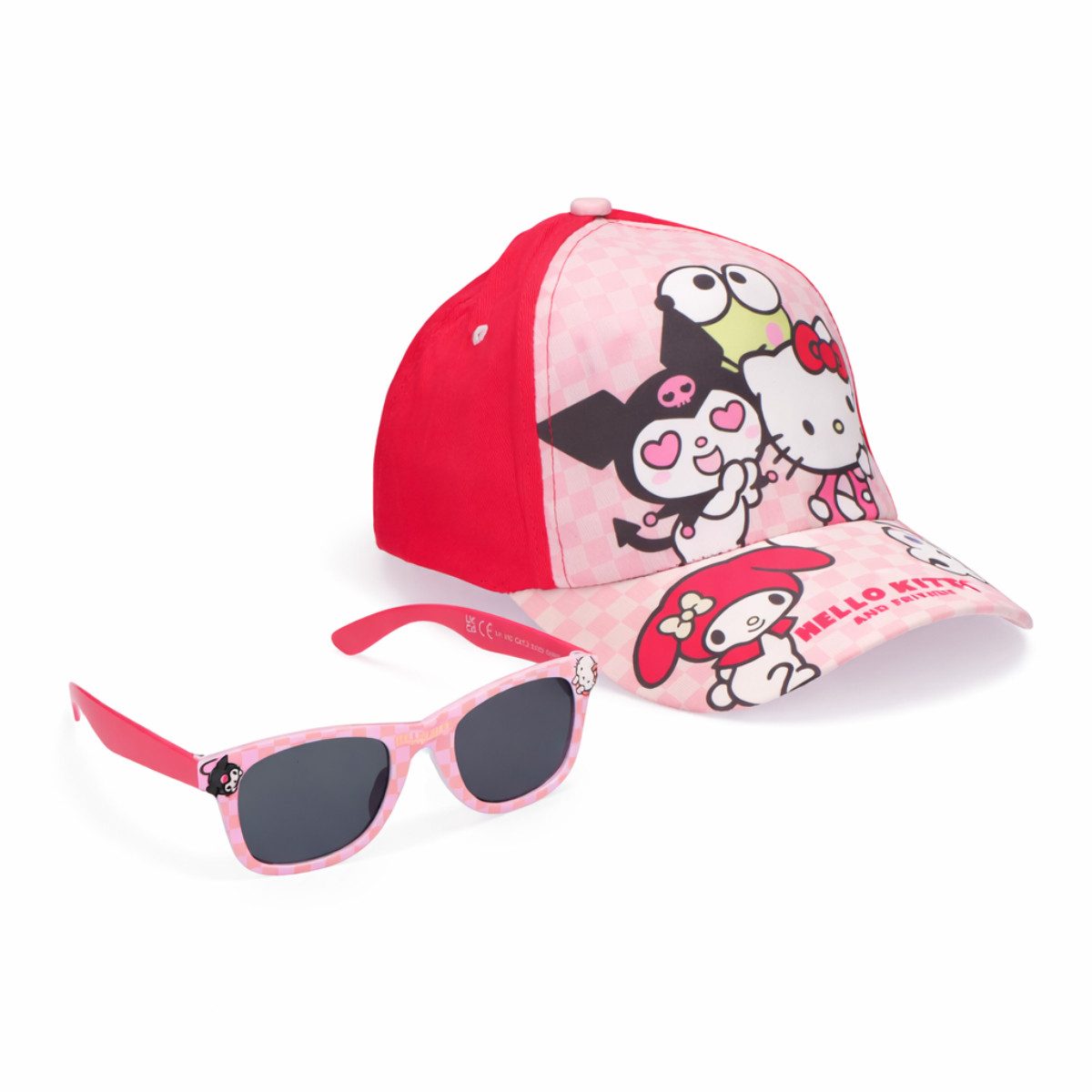 Hello Kitty Baseball Cap Kinder Kappe und Sonnenbrille Set für Sommer und Freizeit