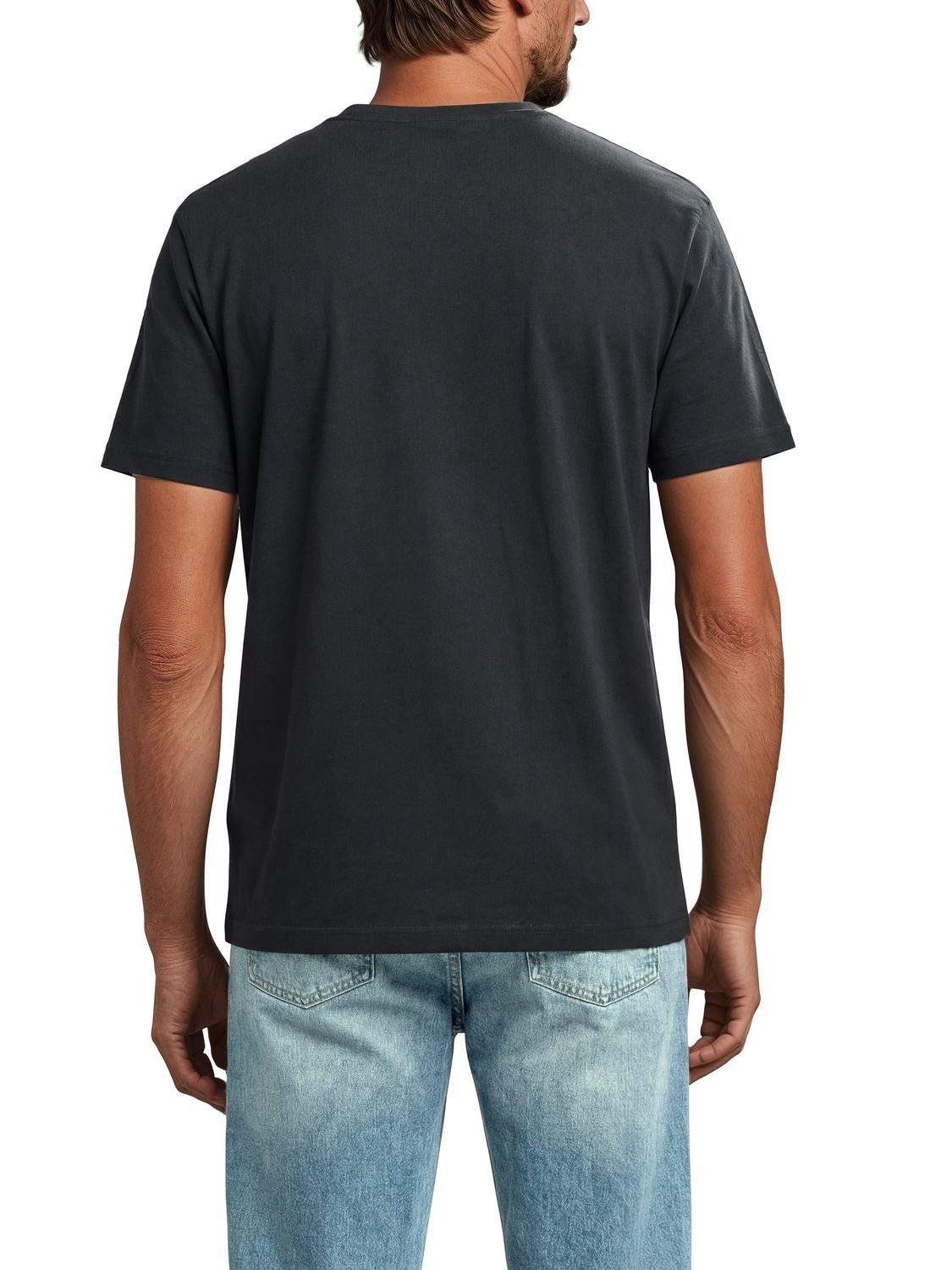 MUSTANG T-Shirt Herren Printshirt Regular Fit (1-tlg) Kurzarm Tee Shirt mit günstig online kaufen